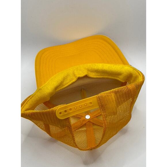 OTTO Men's Yellow Don't Worry Be Happy Graphic Mesh Trucker Snapback Hat SZ OS - Picture 7 of 8